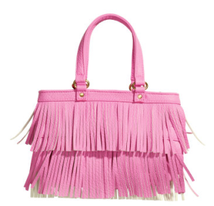 7. Pink fringe handbag