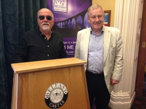 Photographed: Professor Coyne and Dr Weir who chaired the event